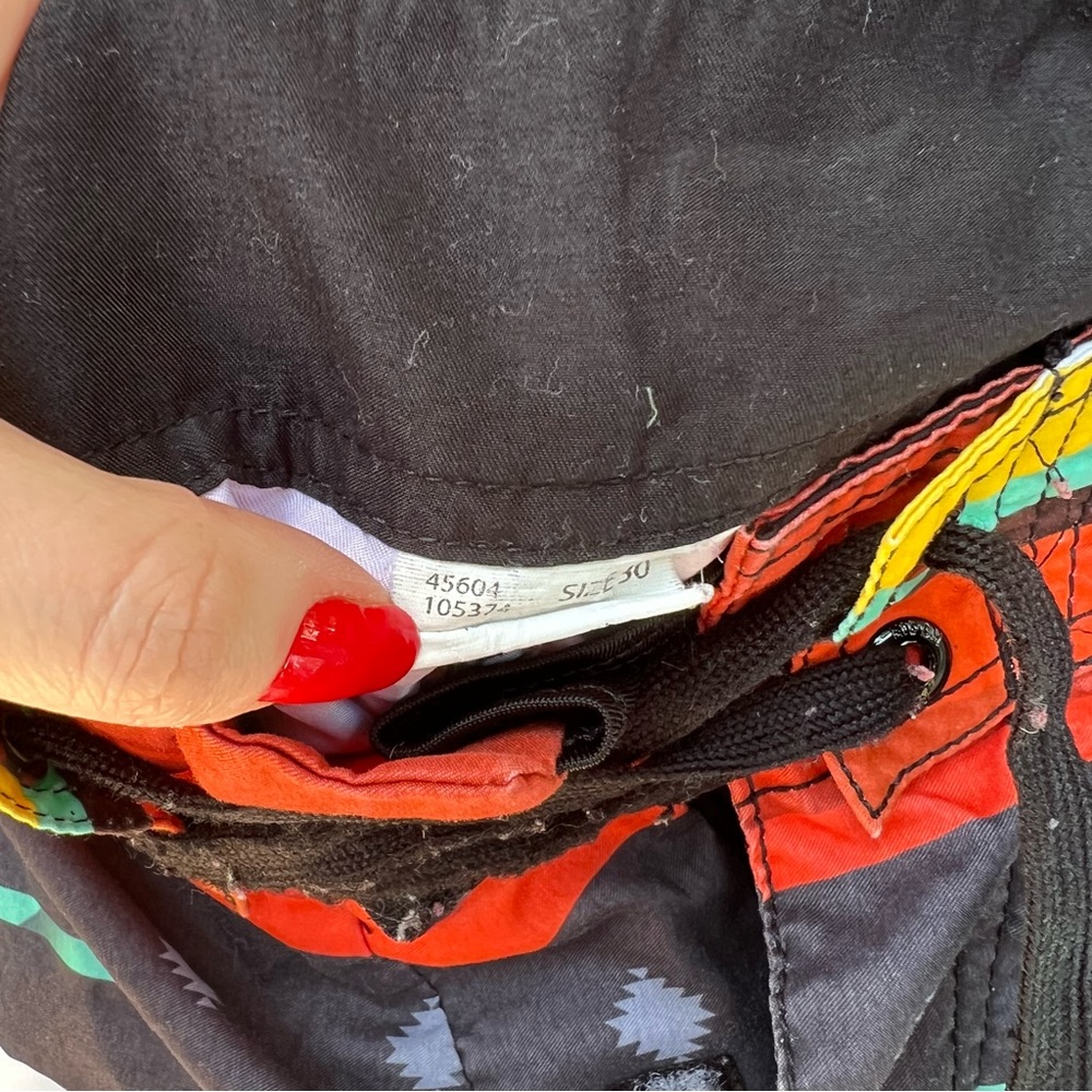 Multicolored Aztec Print Swim Trunks - image 3